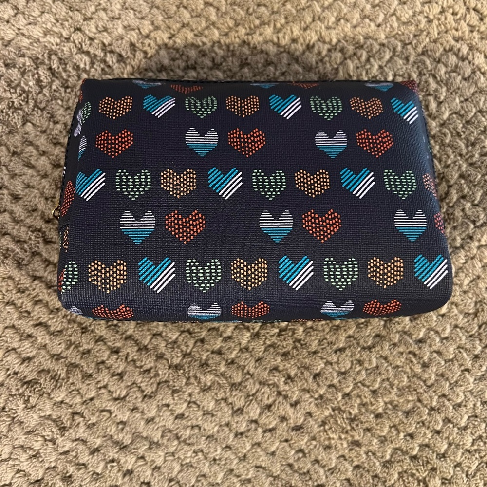 Fossil Sofia Cosmetic Pouch in Navy Multi NWTS!